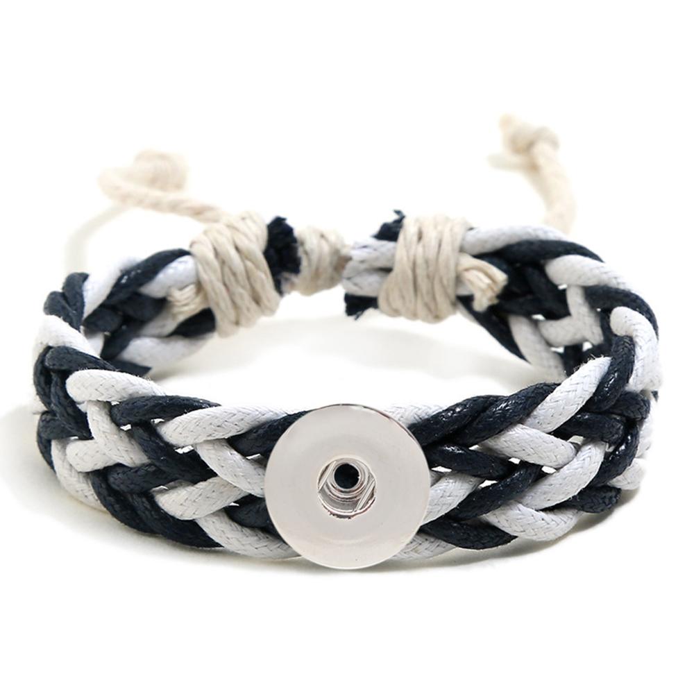 20MM Woven Bracelet Snap Bracelet Jewelry