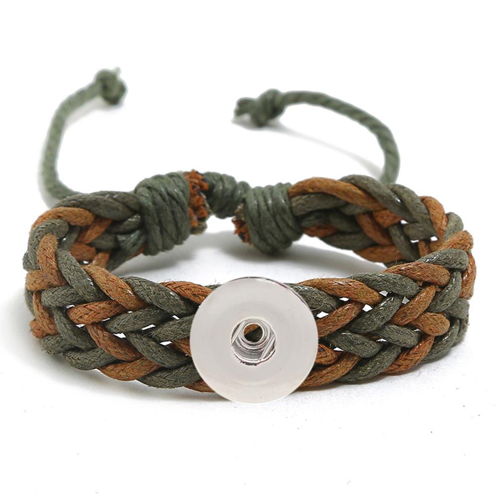 20MM Woven Bracelet Snap Bracelet Jewelry