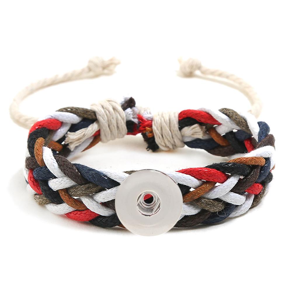 20MM Woven Bracelet Snap Bracelet Jewelry