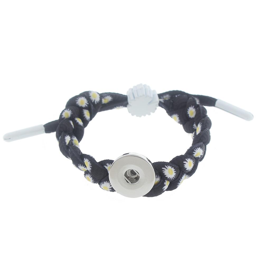 20MM Woven Cotton thread Snap Bracelets