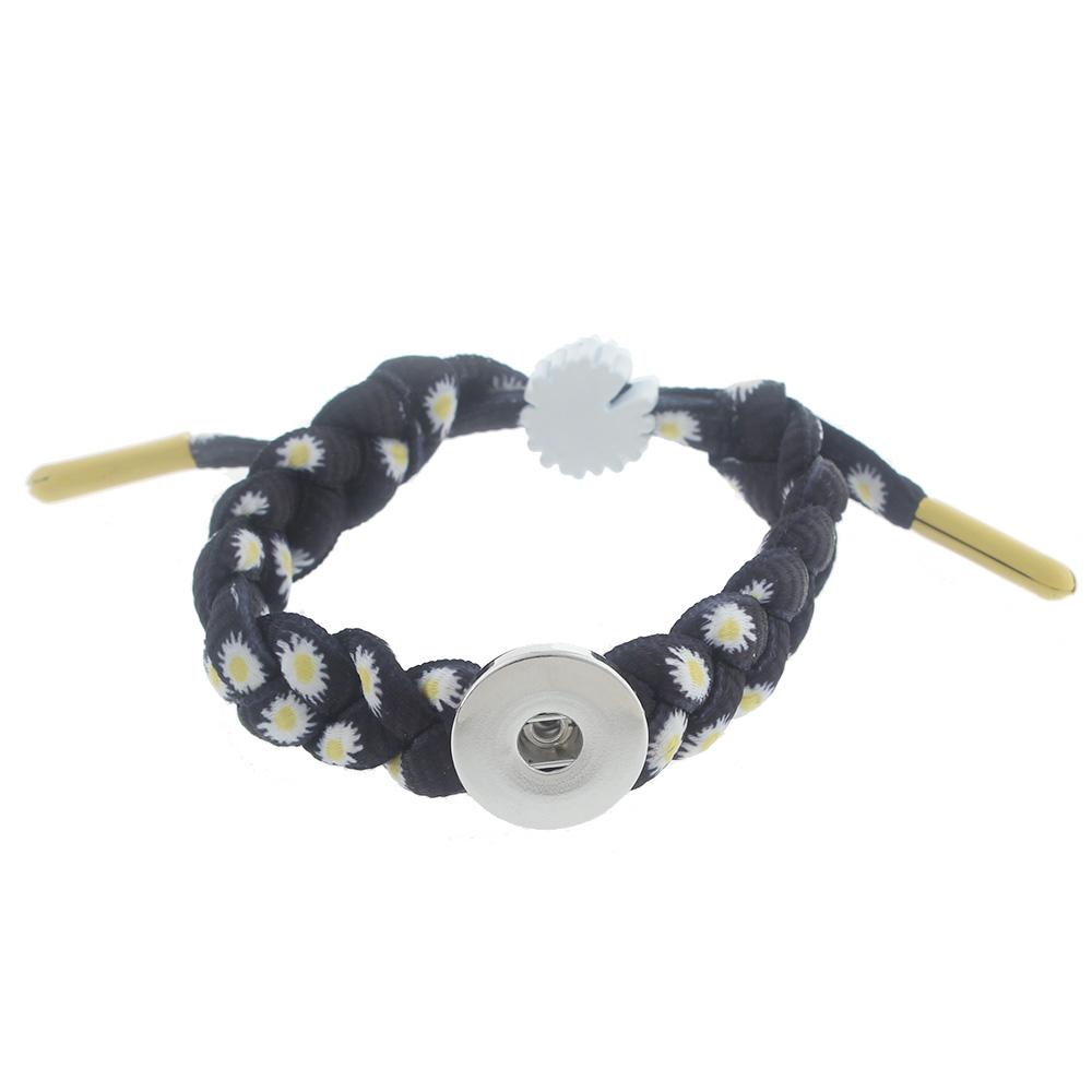 20MM Woven Cotton thread Snap Bracelets