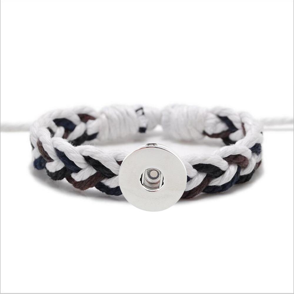 20MM Woven Cotton thread Snap Bracelets