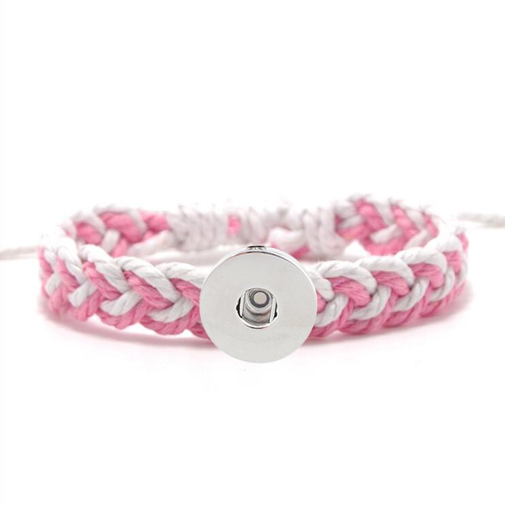 20MM Woven Cotton thread Snap Bracelets