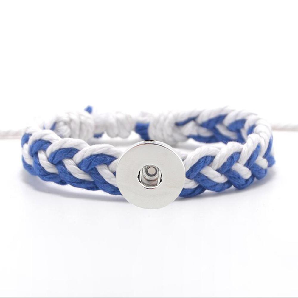 20MM Woven Cotton thread Snap Bracelets