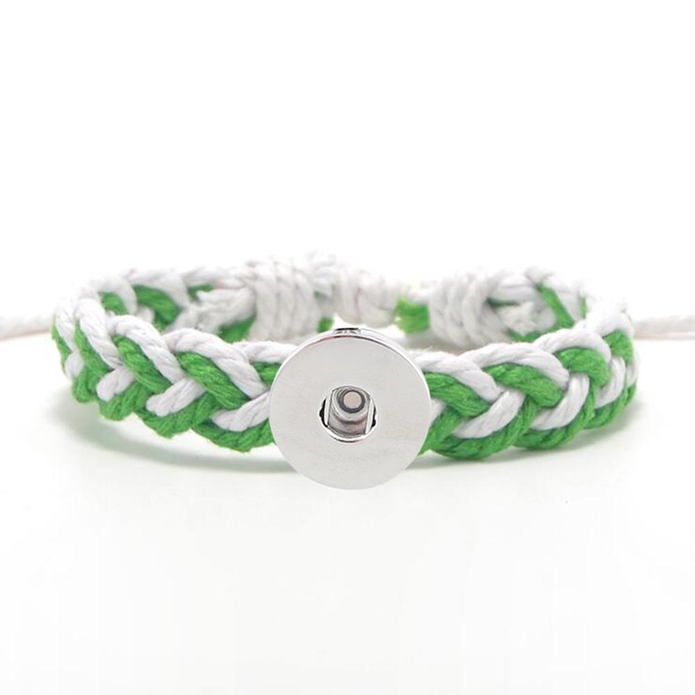 20MM Woven Cotton thread Snap Bracelets