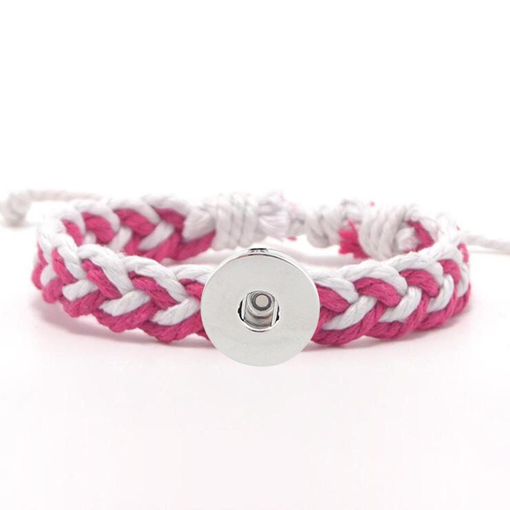 20MM Woven Cotton thread Snap Bracelets