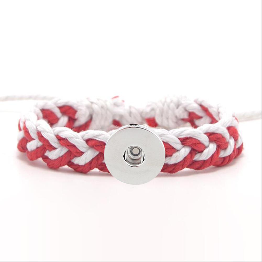 20MM Woven Cotton thread Snap Bracelets