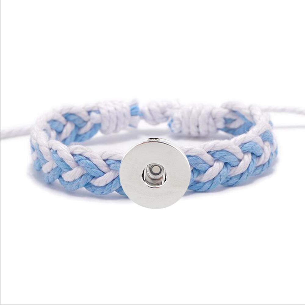 20MM Woven Cotton thread Snap Bracelets