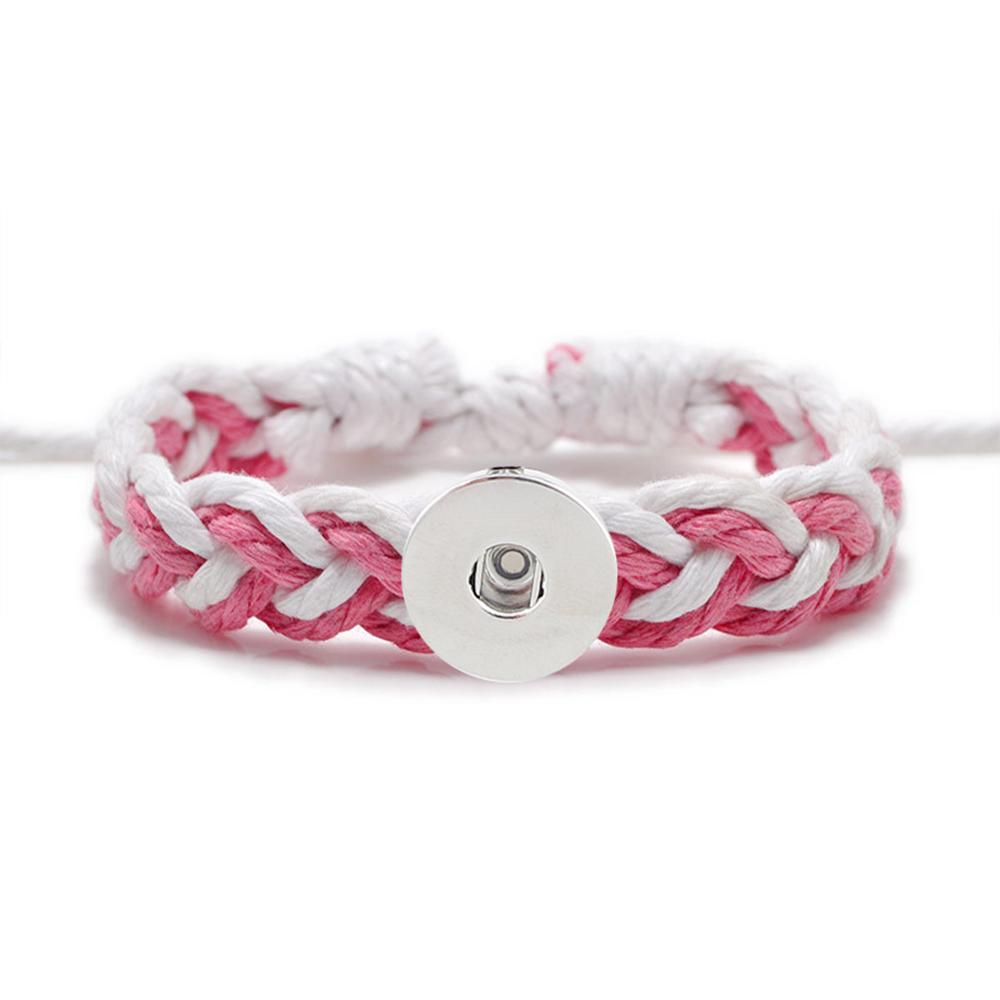 20MM Woven Cotton thread Snap Bracelets