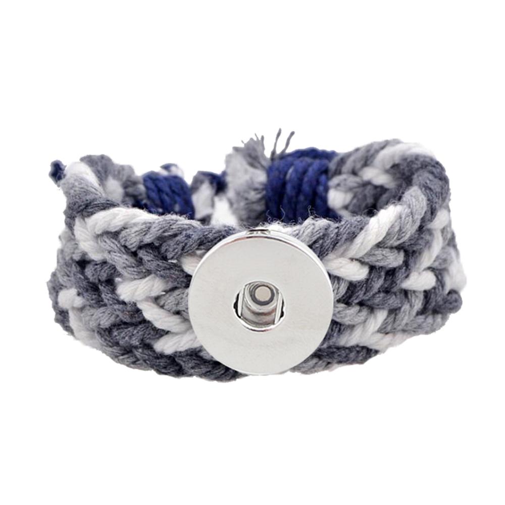 20MM Woven Cotton thread Snap Bracelets