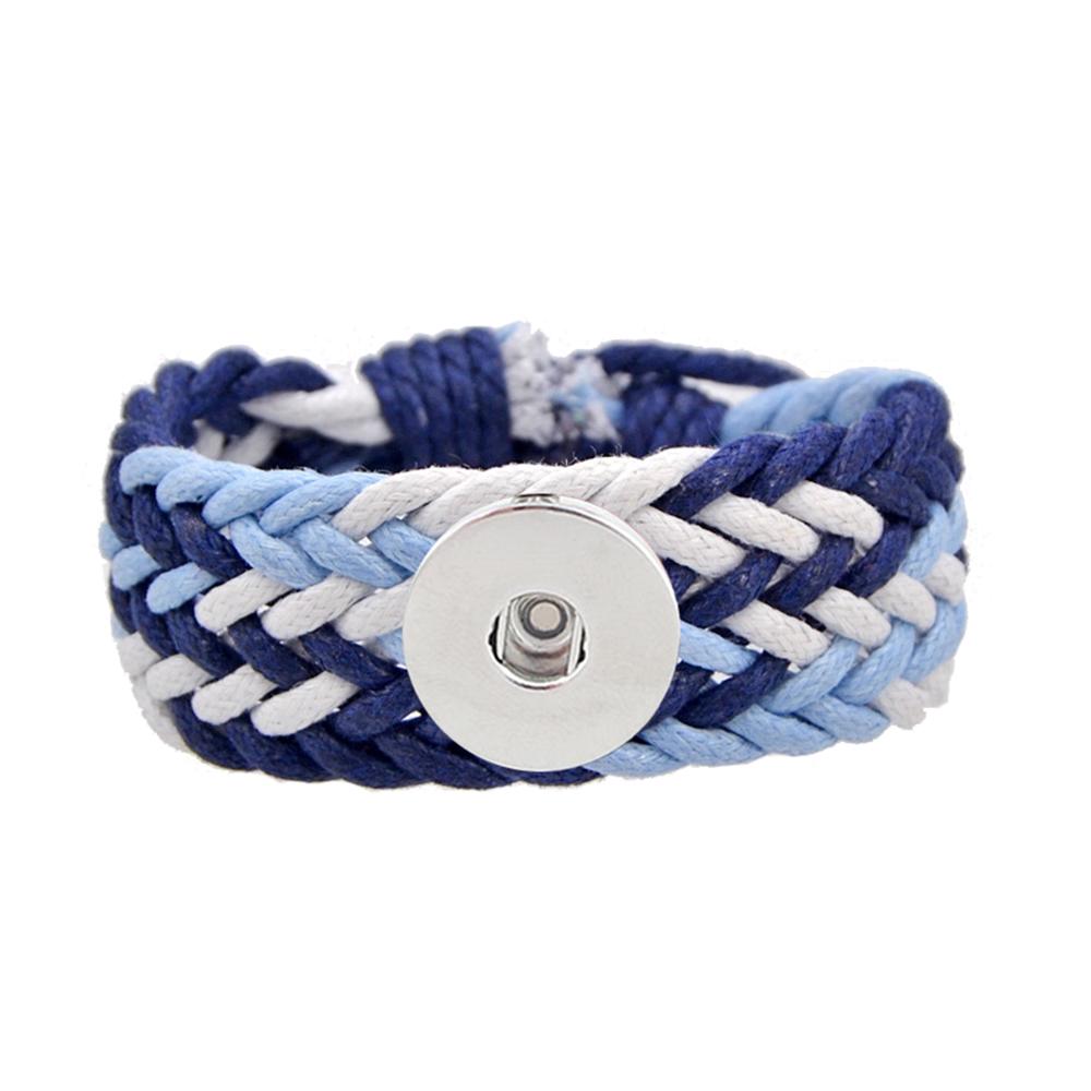 20MM Woven Cotton thread Snap Bracelets