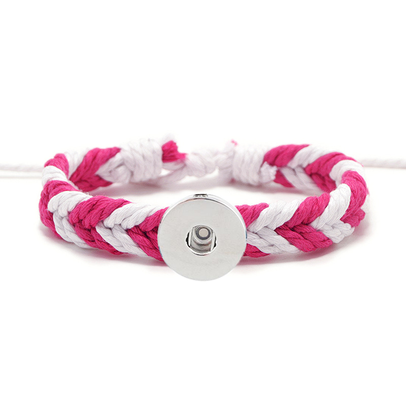 20MM Woven Cotton thread Snap Bracelets