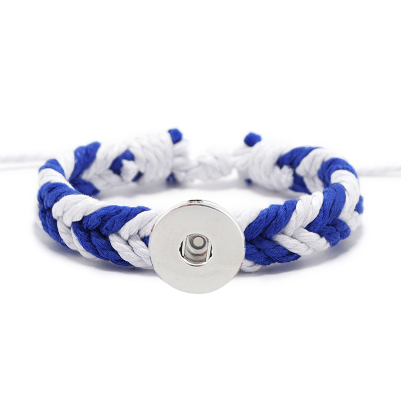 20MM Woven Cotton thread Snap Bracelets