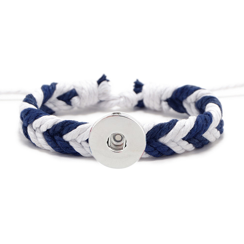 20MM Woven Cotton thread Snap Bracelets