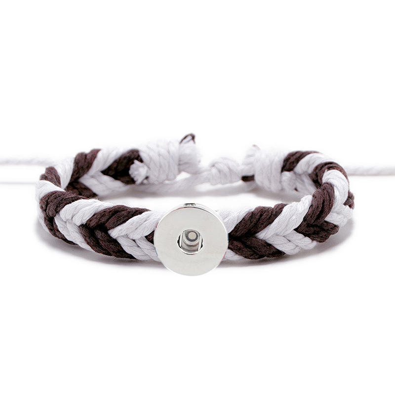 20MM Woven Cotton thread Snap Bracelets