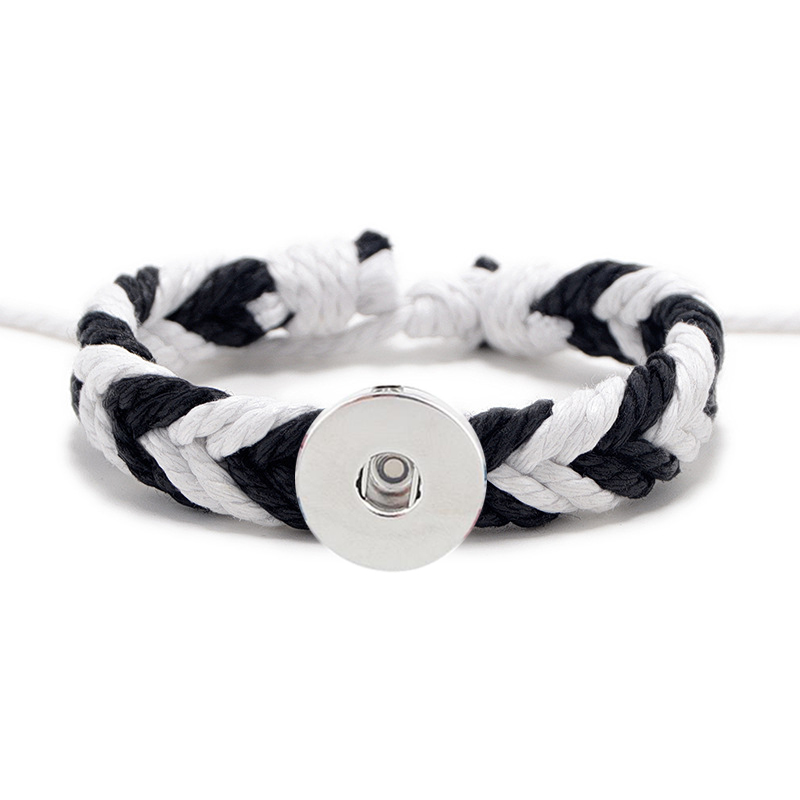 20MM Woven Cotton thread Snap Bracelets