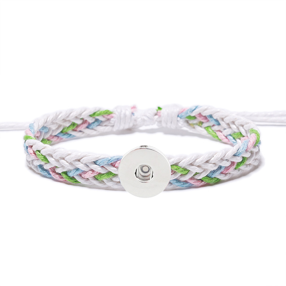 20MM Woven Cotton thread Snap Bracelets