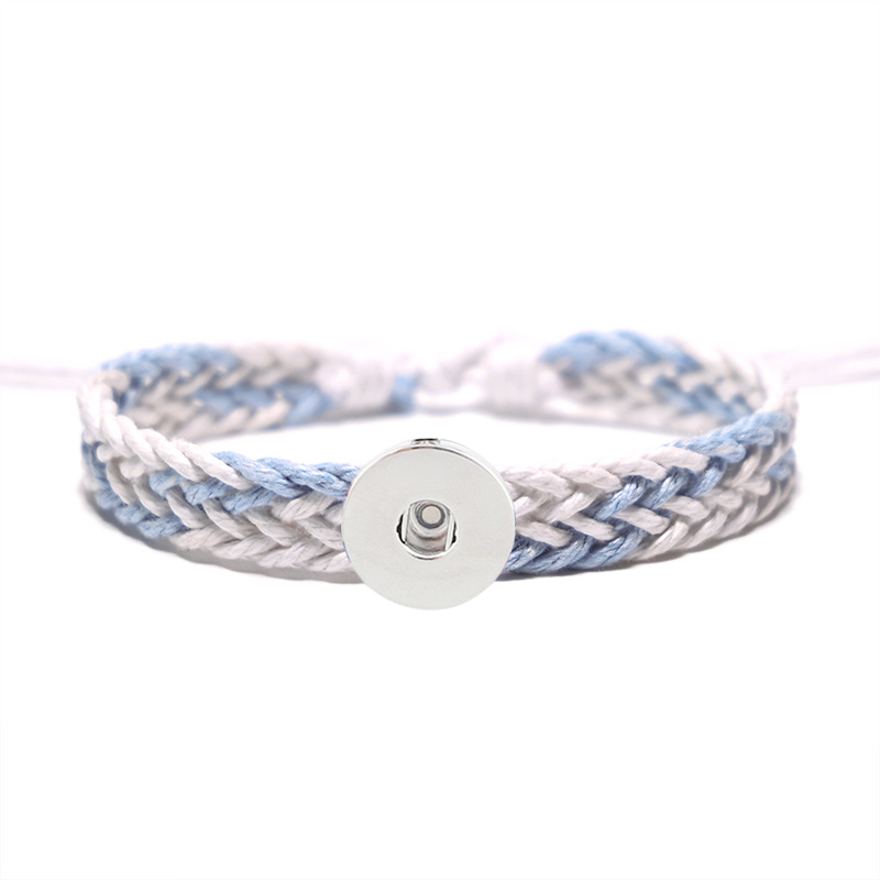 20MM Woven Cotton thread Snap Bracelets