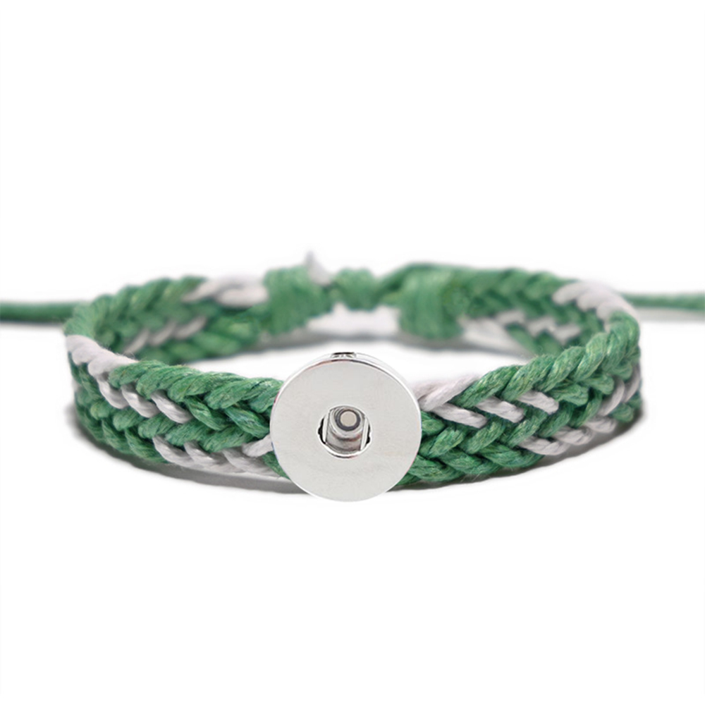 20MM Woven Cotton thread Snap Bracelets