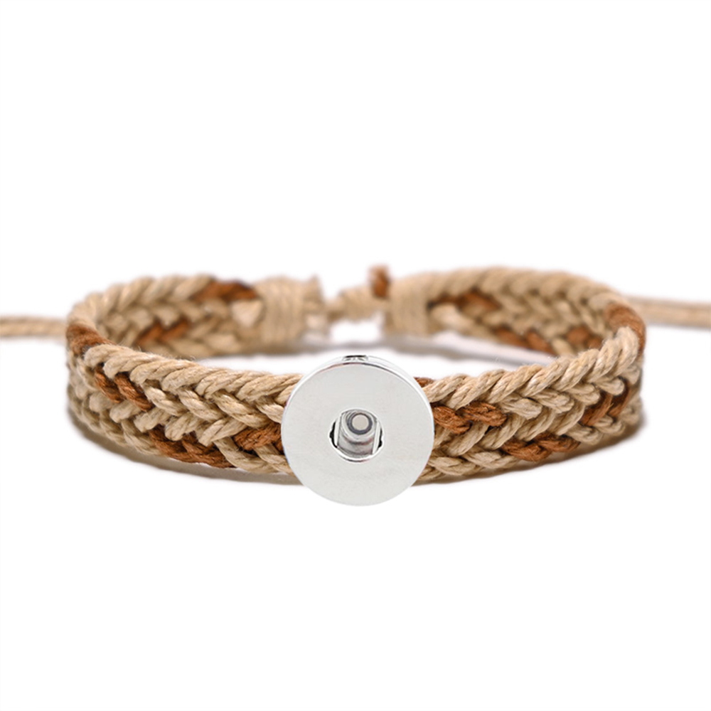 20MM Woven Cotton thread Snap Bracelets