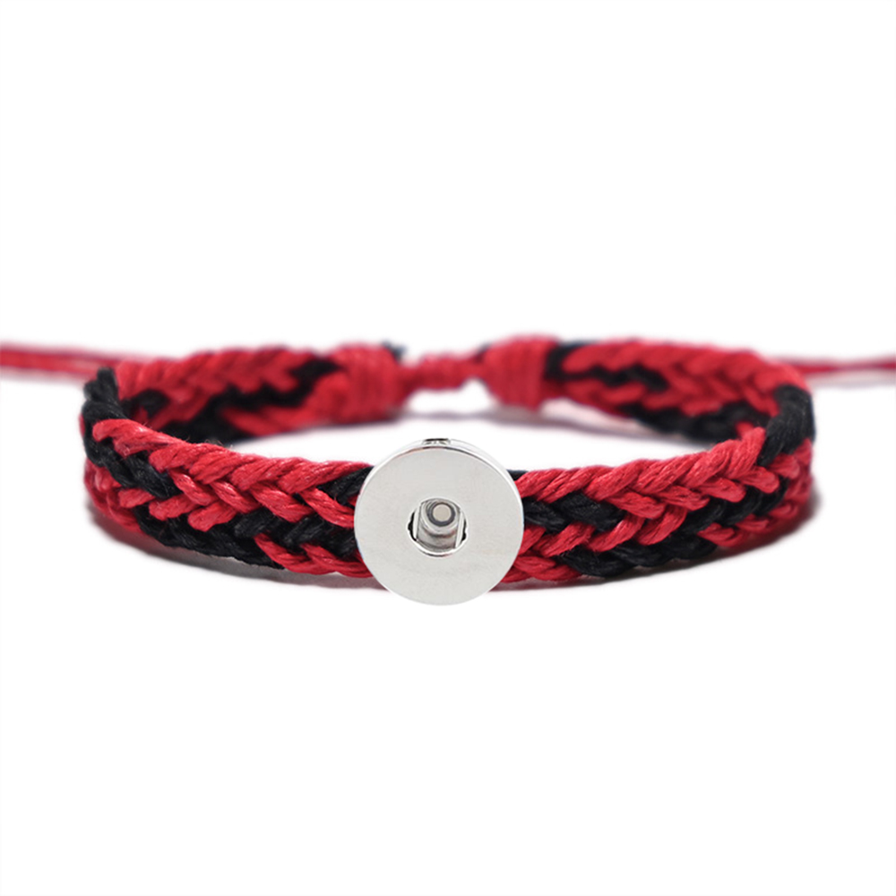 20MM Woven Cotton thread Snap Bracelets