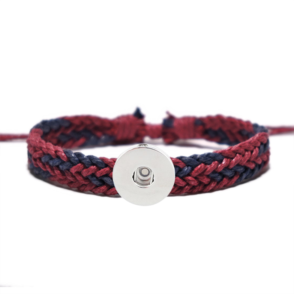 20MM Woven Cotton thread Snap Bracelets