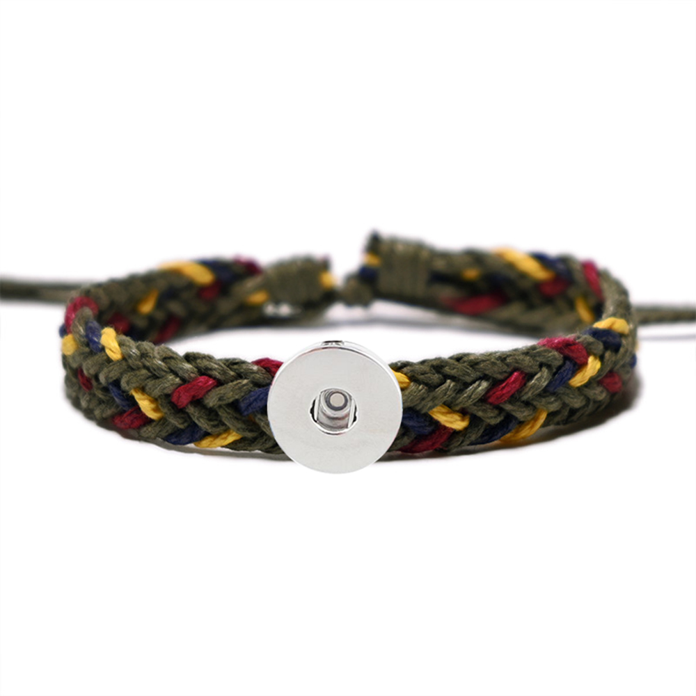 20MM Woven Cotton thread Snap Bracelets