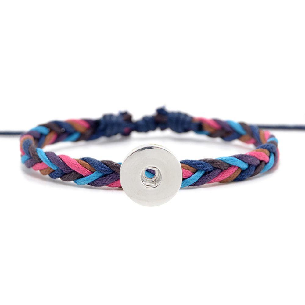 20MM Woven Cotton thread Snap Bracelets