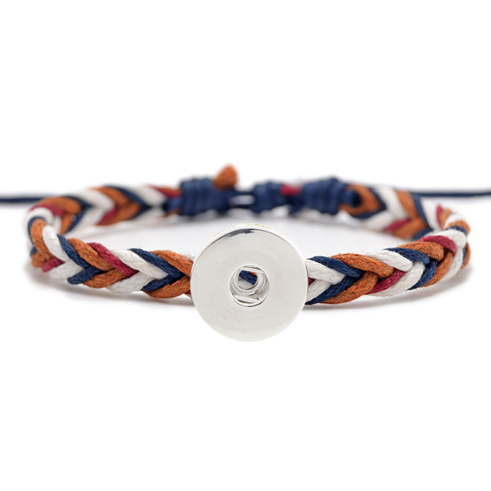 20MM Woven Cotton thread Snap Bracelets