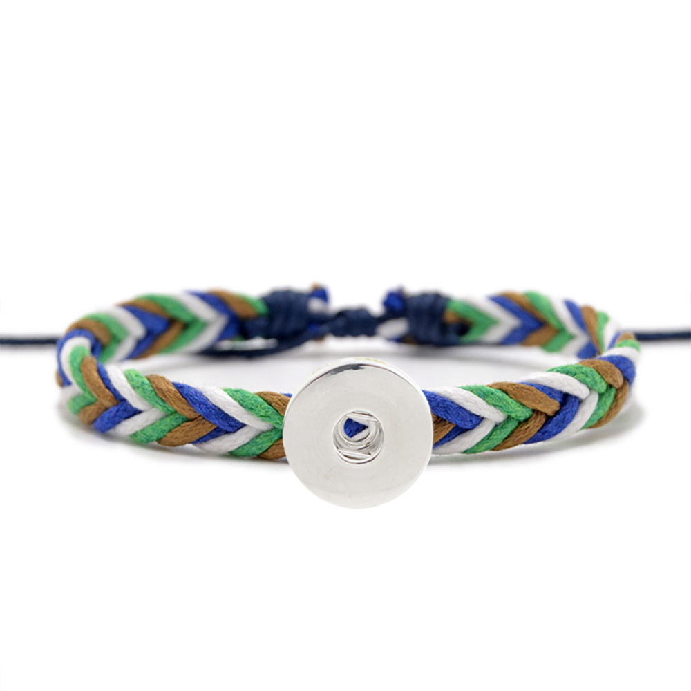 20MM Woven Cotton thread Snap Bracelets