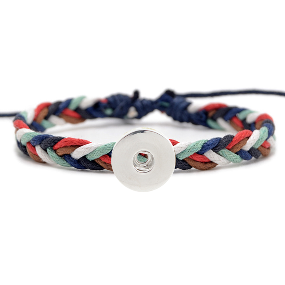 20MM Woven Cotton thread Snap Bracelets