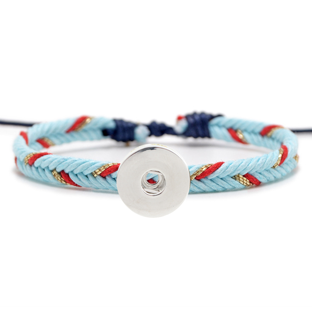 20MM Woven Cotton thread Snap Bracelets