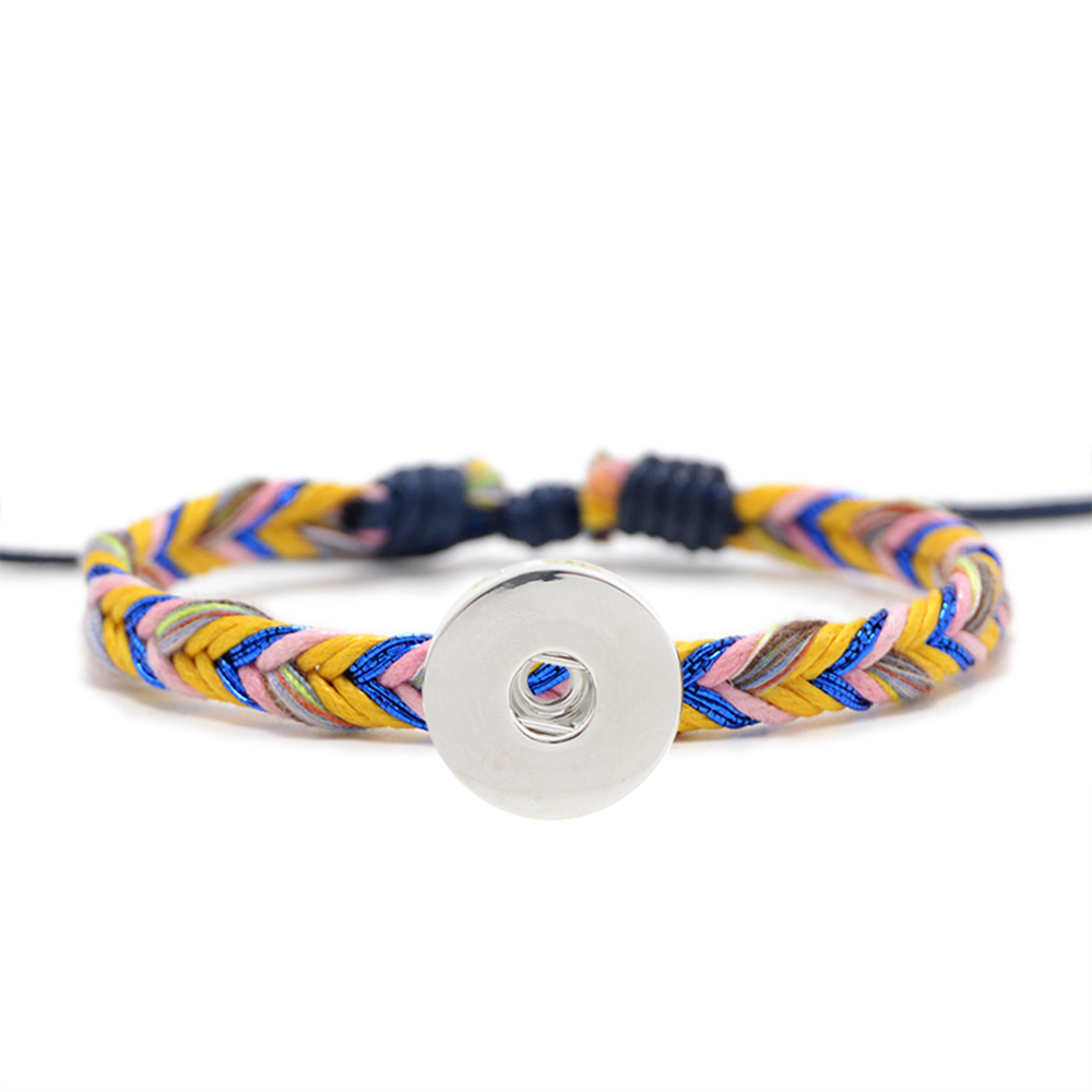 20MM Woven Cotton thread Snap Bracelets