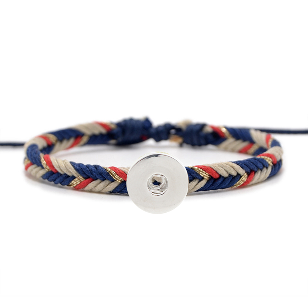 20MM Woven Cotton thread Snap Bracelets