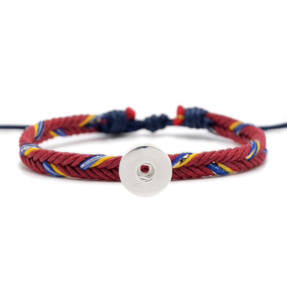 20MM Woven Cotton thread Snap Bracelets