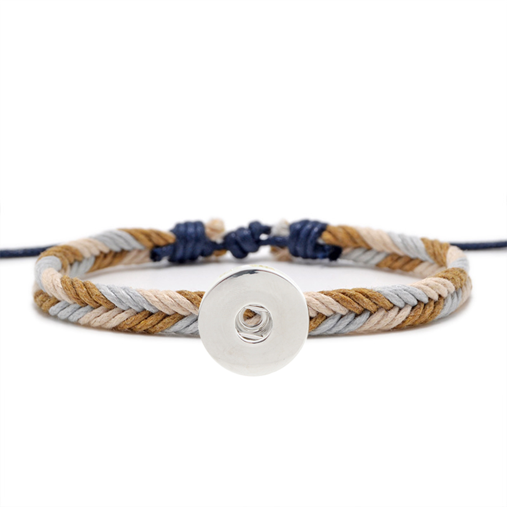 20MM Woven Cotton thread Snap Bracelets