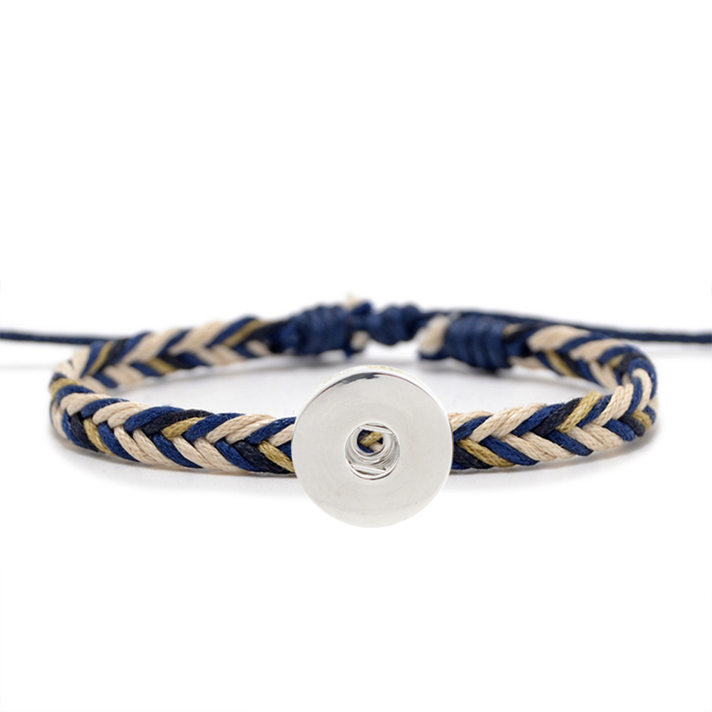 20MM Woven Cotton thread Snap Bracelets