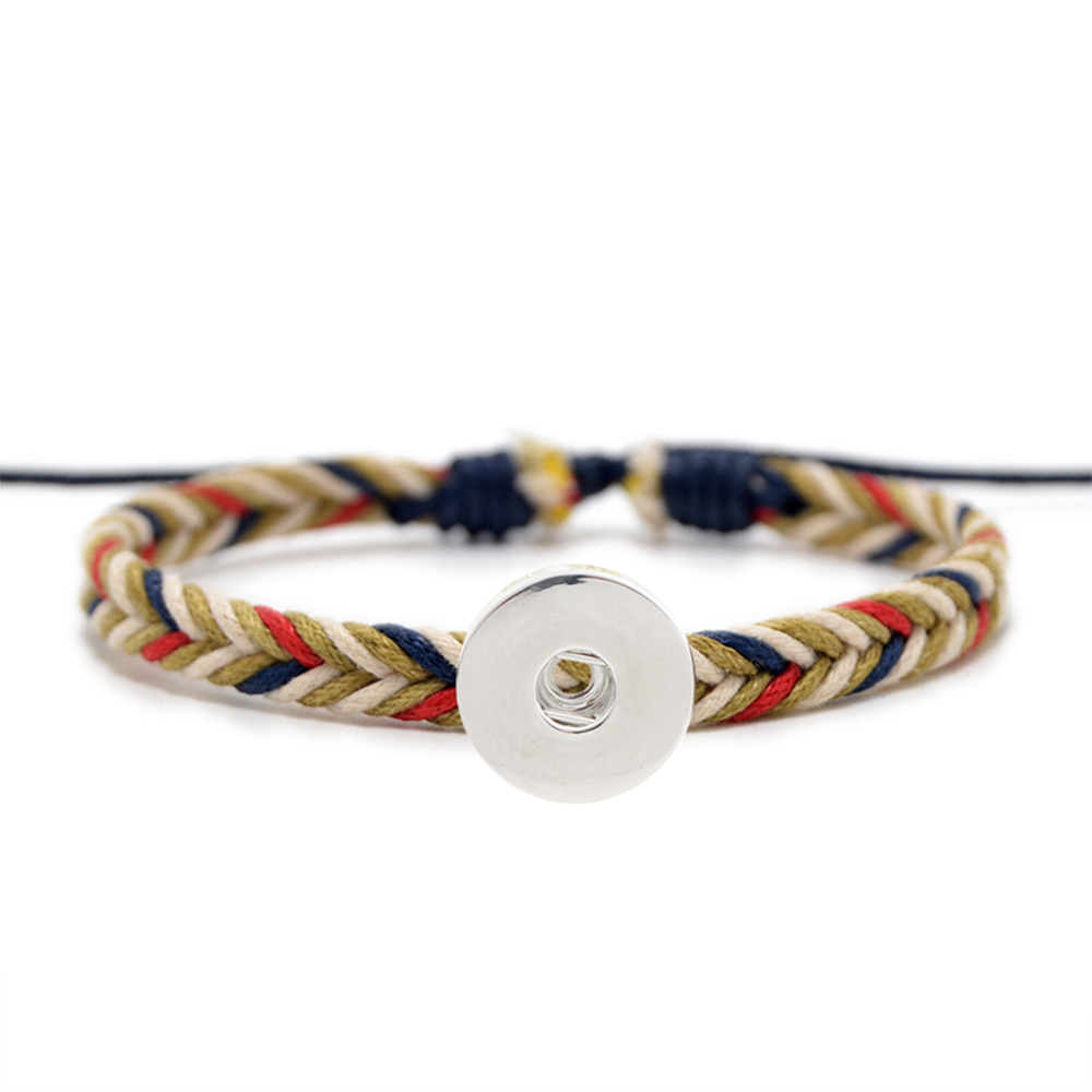 20MM Woven Cotton thread Snap Bracelets