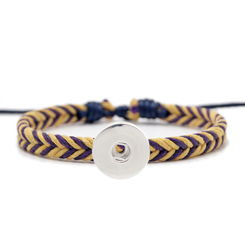 20MM Woven Cotton thread Snap Bracelets