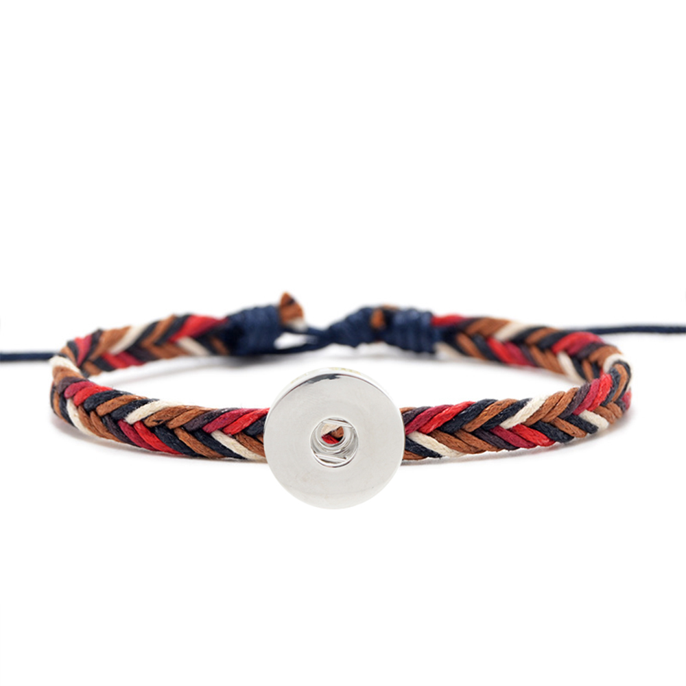 20MM Woven Cotton thread Snap Bracelets