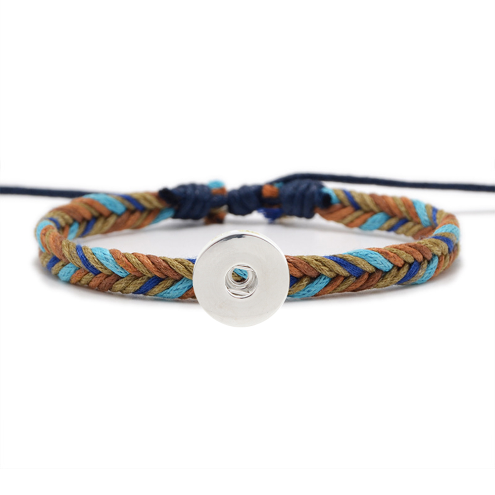 20MM Woven Cotton thread Snap Bracelets