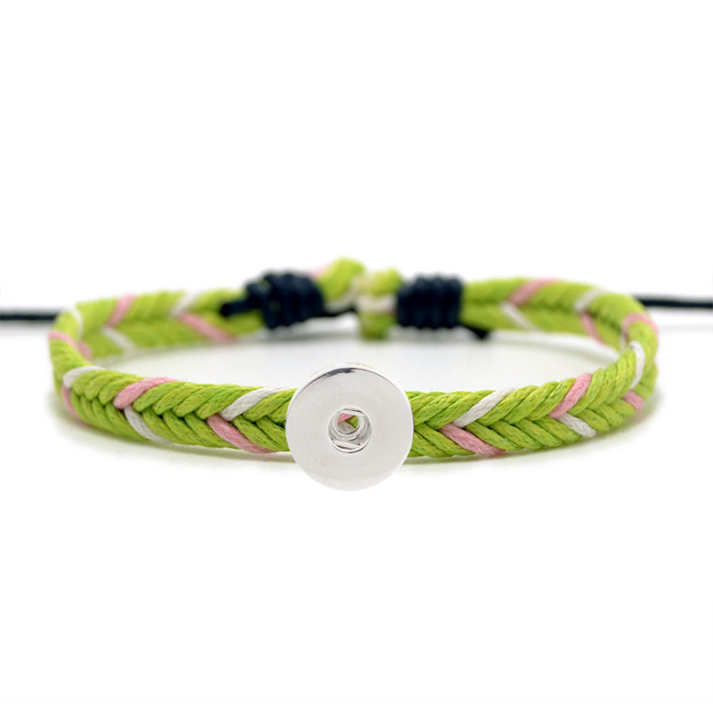 20MM Woven Cotton thread Snap Bracelets