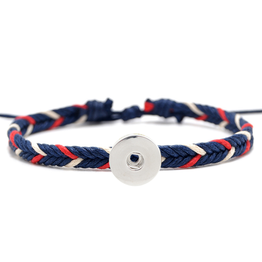 20MM Woven Cotton thread Snap Bracelets