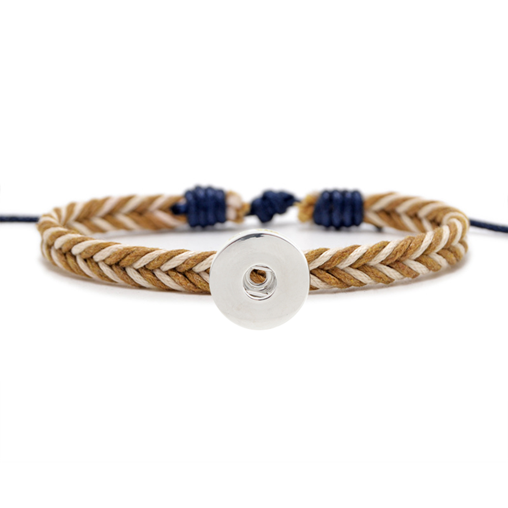 20MM Woven Cotton thread Snap Bracelets