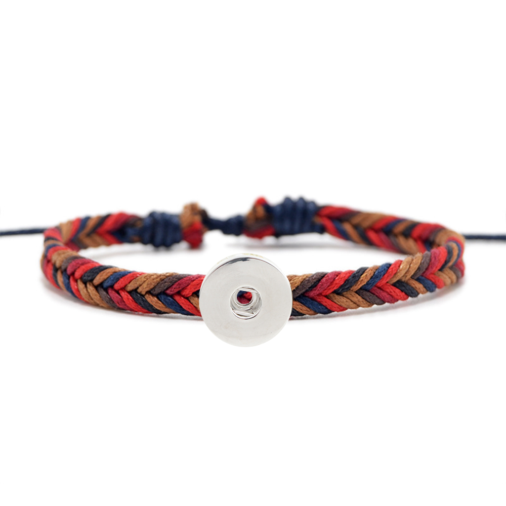 20MM Woven Cotton thread Snap Bracelets