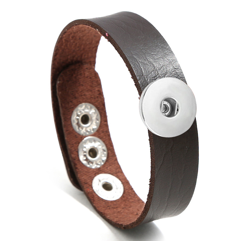 20MM leather Snap Bracelets