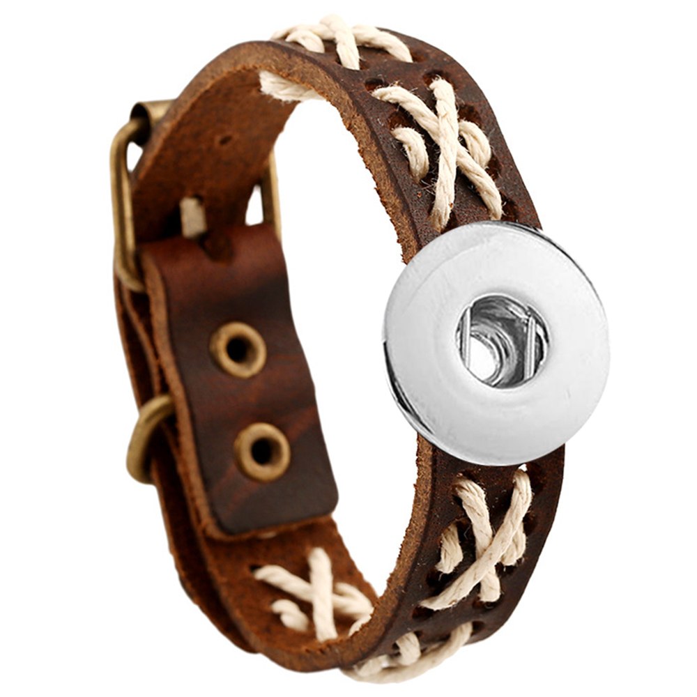 20MM leather Snap Bracelets