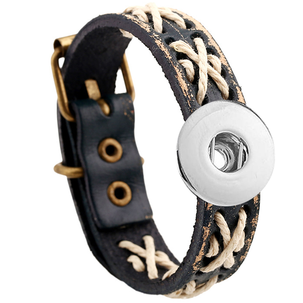 20MM leather Snap Bracelets