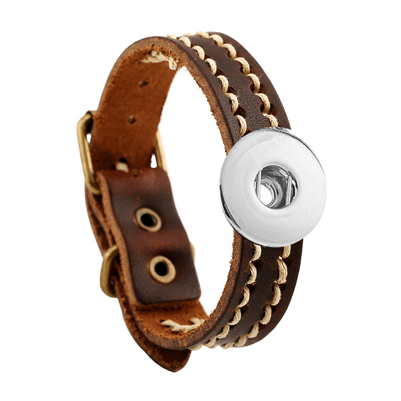 20MM leather Snap Bracelets