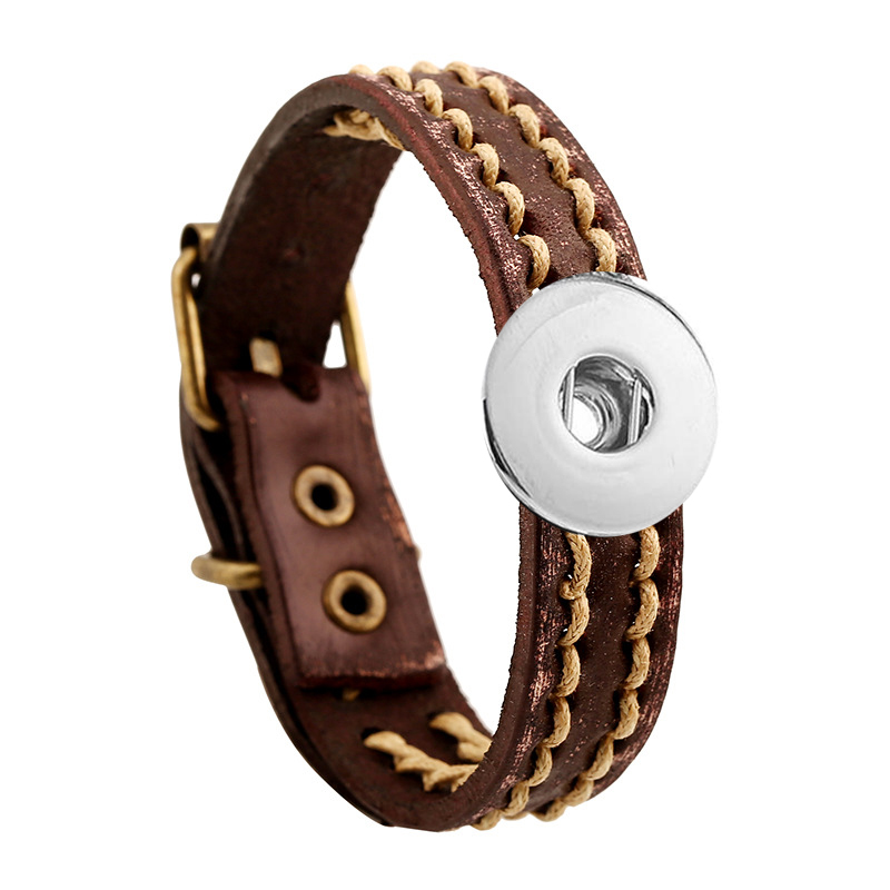 20MM leather Snap Bracelets